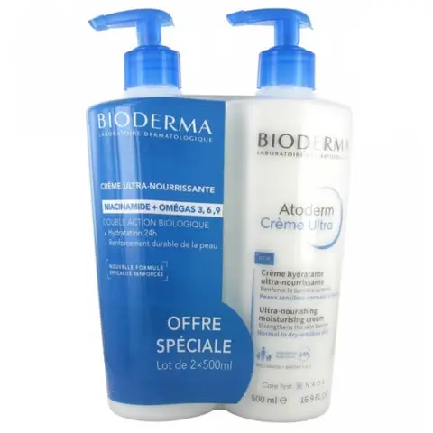 Bioderma Atoderm Feuchtigkeitsspendende Körperlotion 500ML (2er-Pack)