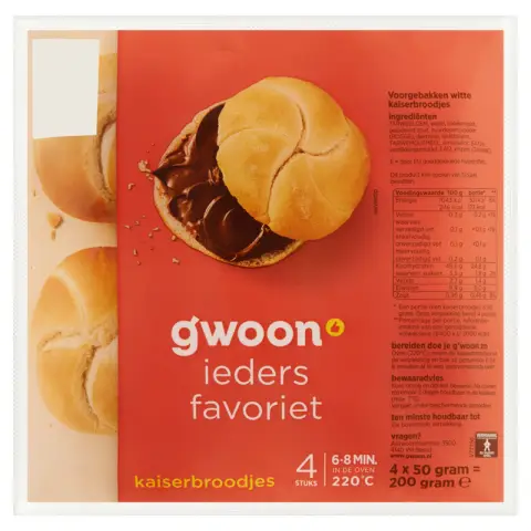 G'woon Kaiserbread 4pcs 200g