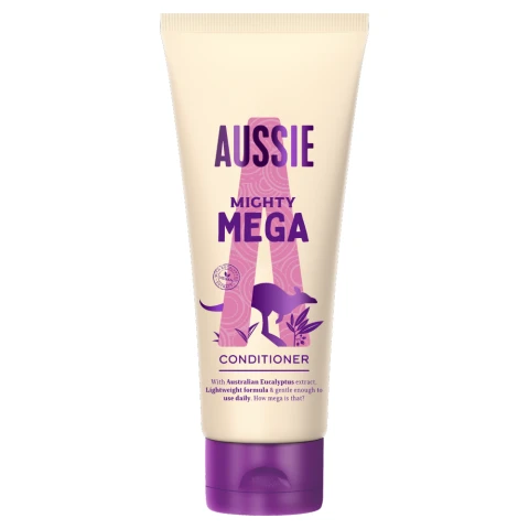 Aussie Mighty Mega Conditioner - Vegan - Lightweight & Gentle - For Soft & Shiny Hair, 200ml