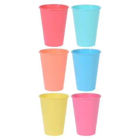 BECHER PP SET VON 6 STÜCK 6ASS FARBEN