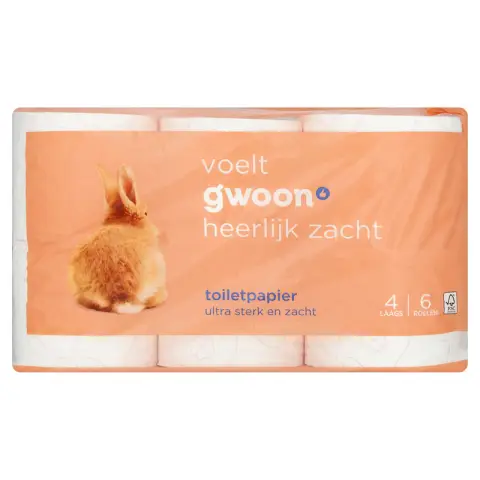 G'woon Toilettenpapier 4-lagig 6 Rollen