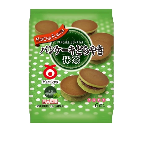 Marukyo Pancake Dorayaki (Japanese Pancake) - Matcha 6pc 310g 日本丸京抹茶铜锣烧 320克