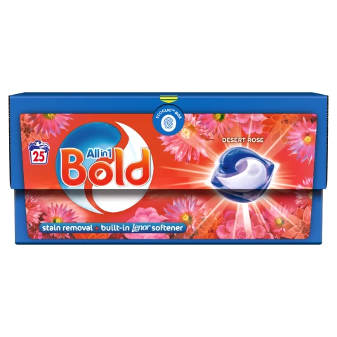 Bold All-in-1 PODS Washing Liquid Capsules, 25 Washes, Desert Rose