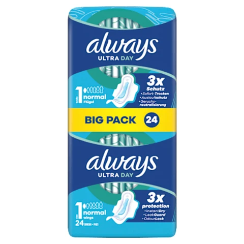 Always Ultra Day Binde Normal mit Flügeln Gr. 1 BigPack 24 St