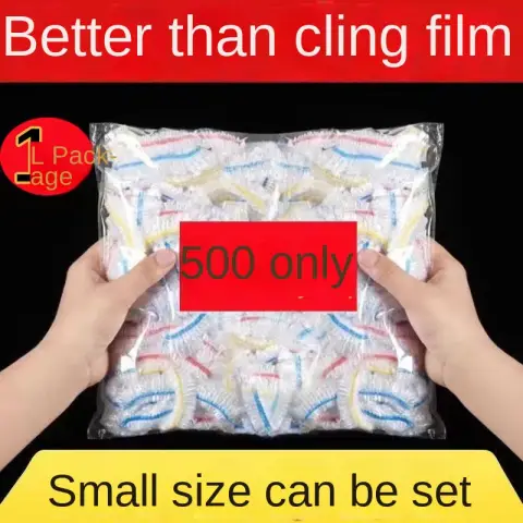 Disposable cling film cover, food grade elastic mouth, refrigerator leftover cling cover, 500pcs