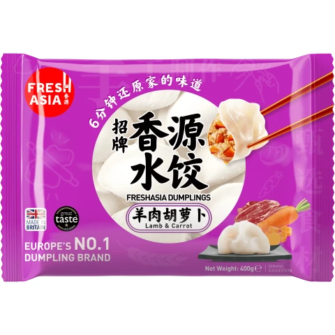 Freshasia Lamb and Carrot Dumpling 400g Lamb with Carrot