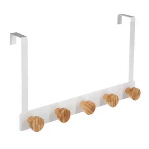 5 five simply smart 5-Hook White Natureo Over-Door Hook