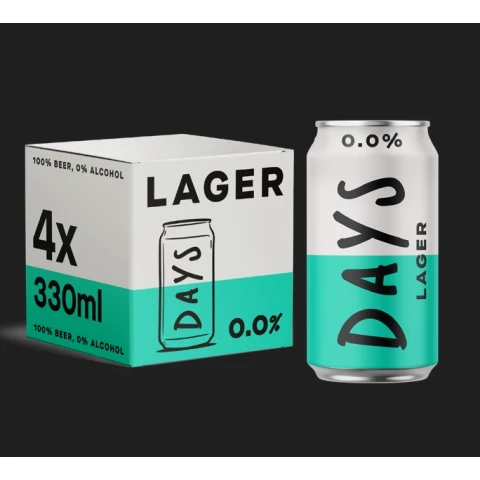 Days 0.0% Alcohol Free Lager 4x330ml