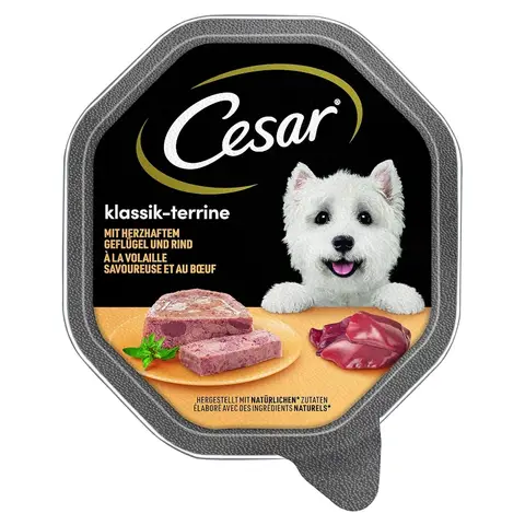 Cesar Schale Klassische Terrine mit Herzhaftem Geflügel & Rind 150 g