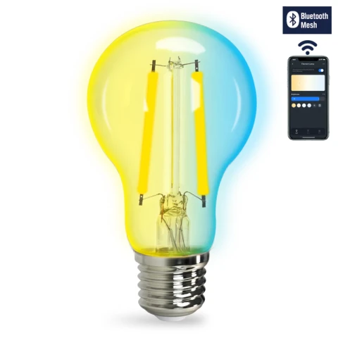 Aigostar Bluetooth-Mesh-Version/Smart-Glühbirne/A60/E27/6 W/CCT/Klar