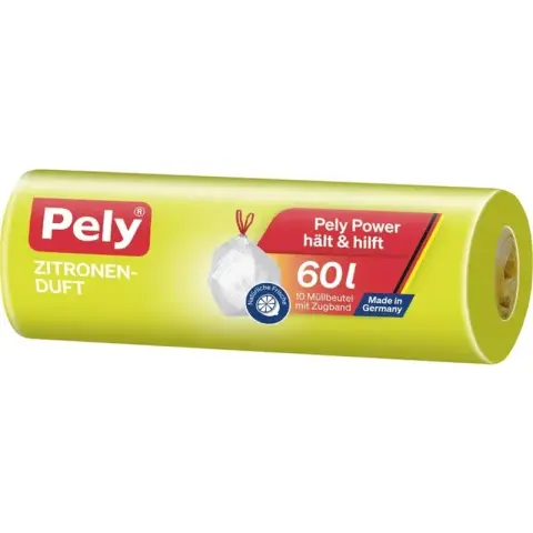 Pely Zugband-Beutel Zitrone-Duft 60l