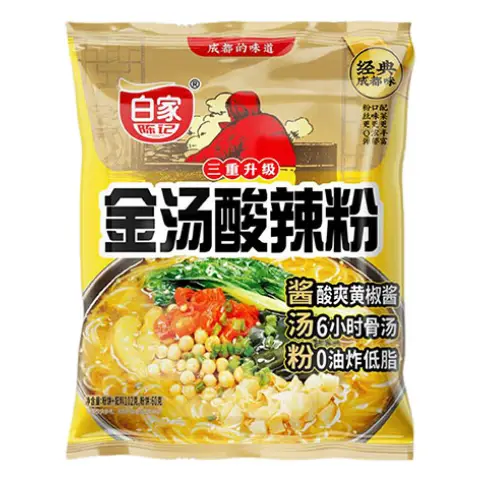 BJ Instant Vermicelli - Sour Soup (Bag) 102g 白家金汤酸辣粉(袋)102g