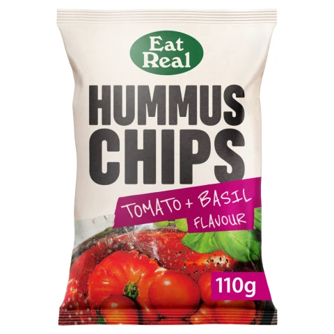 Eat Real Hummus Chips Tomato Basil 110g