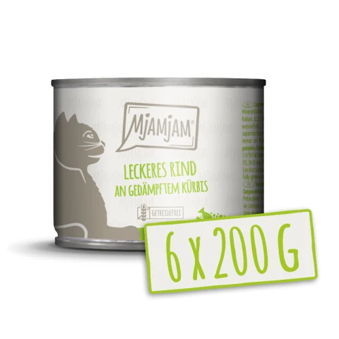 MjAMjAM - Lekker rundvlees met gestoomde pompoen en kippenlever 200g*6