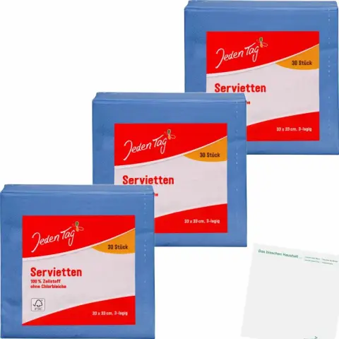Jeden Tag Servietten 33x33cm jeansblau 3lg
