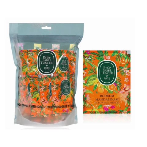 Eyup sabri tuncer bodrum mandarijn cologne doekjes 50 pack (groot formaat)