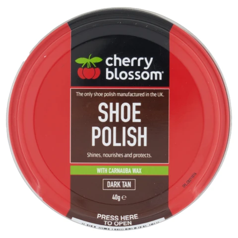 Cherry Blossom Dark Tan Shoe Polish 40g