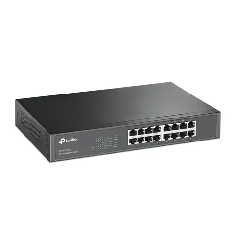 TP-Link TL-SG1016D Unmanaged Gigabit Ethernet (10/100/1000) Zwart