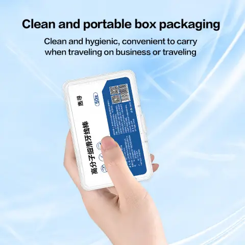 H.XUN Polymer-Zahnseide-Picks, verpackte Zahnseide – 50 Stück x 1 Box