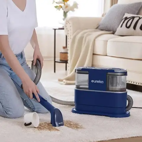 Eureka NEY100 - Portable Carpet Cleaner - 50.7 oz tank 16 ft power cord 5.5 ft hose Blue