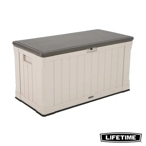 Lifetime Sand- und Braun Lifetime Outdoor-Aufbewahrungsbox 439L (116 Gallonen)