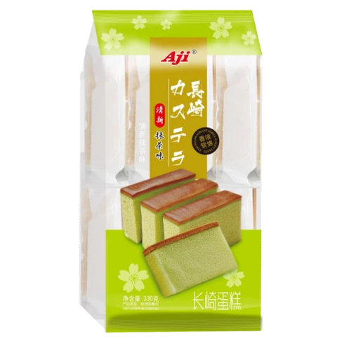 Aji Nagasaki Style Cake - Matcha Flavour 330g AJI长崎蛋糕（清新抹茶味） 330g