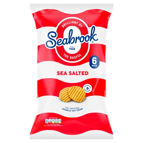 Seabrook Sea Salt Crisps 6*25g