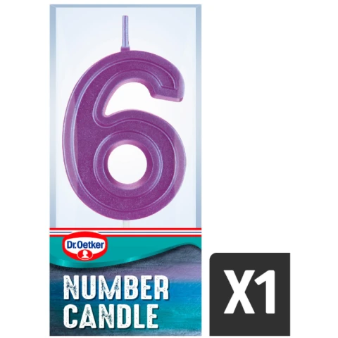 Dr. Oetker Number 6 Candle