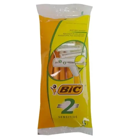 BIC 2 Sensitive - Rasoirs Jetables - Lot de 5 rasoirs