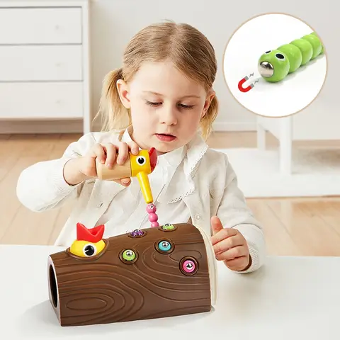 Topbright Montessori Magnetisches Vogelfütterungsspiel für 2-4 Jahre Feinmotorik Spielzeug