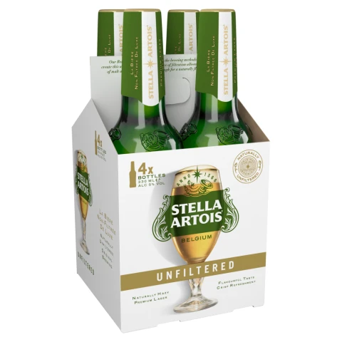 Stella Artois Unfiltered Bottle 4 x 330ml