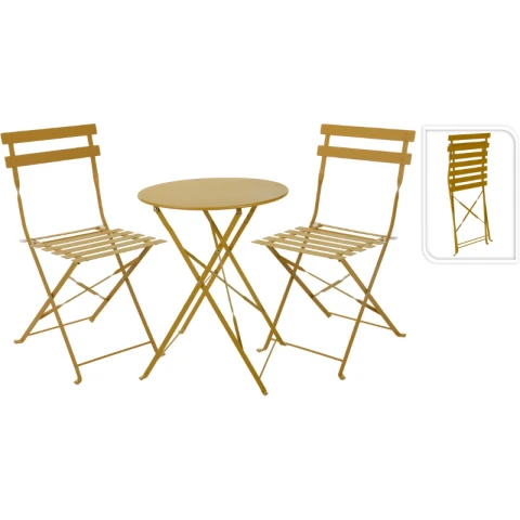 Bistro Set 3Pcs Mustard Yellow