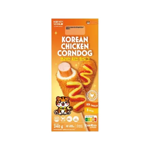 EastEco Korean Chicken Corndog 240g EastEco 韩国鸡肉玉米热狗 240g