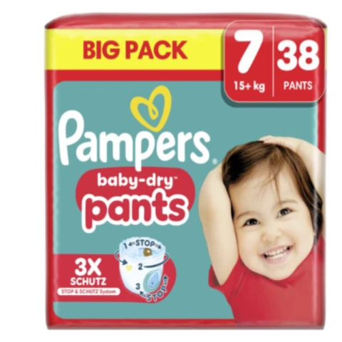 Pampers Baby Dry Pants Gr. 7 15+ kg Big Pack 38 Stück