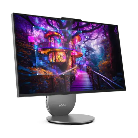 Lenovo Yoga AIO 27IAH10 Intel Core Ultra 7 68,6 cm (27") 2560 x 1440 Pixels Alles-in-één-pc 16 GB LPDDR5x-SDRAM 1 TB SSD Windows 11 Home Wi-Fi 7 (802.11be) Grijs