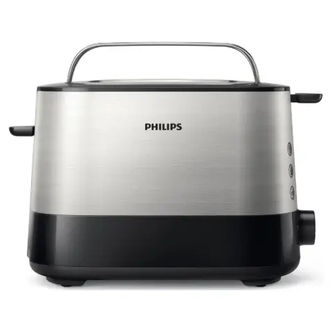 Philips Viva - Broodrooster - 2Sleuven 7Standen ZwartZilver