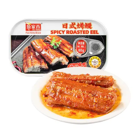 YJX Spicy Roasted Eel 80g 鱼家香香辣日式烤鳗80g