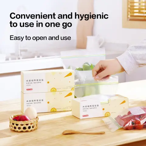 J.Zao 50pcs - Medium Ziploc Bag Thickened Self-sealing PE-material - 18x20.8cm 【Medium】50 pieces
