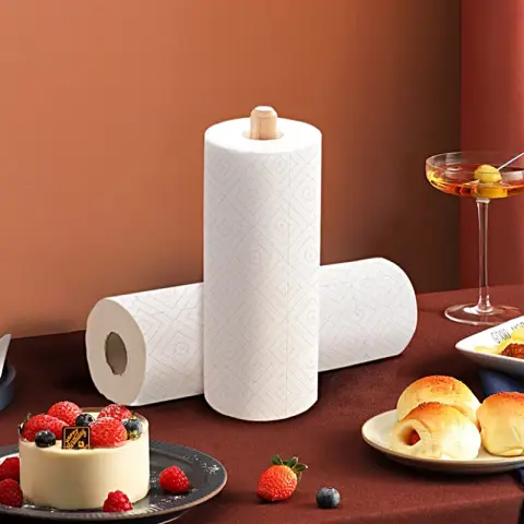J.Zao Paper Towel - 75 Count x 3 Rolls - Kitchen Paper - Absorbent and Oil - absorbing - Hand-held Kitchen Paper 3 Rolls packaging