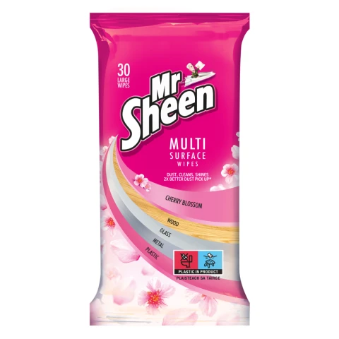 Mr Sheen Magnolia & Cherry wipes