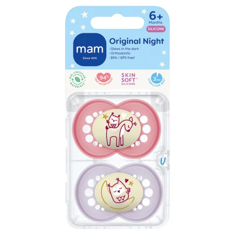 MAM Original Night Dummy, 6+ Months 2 Pack