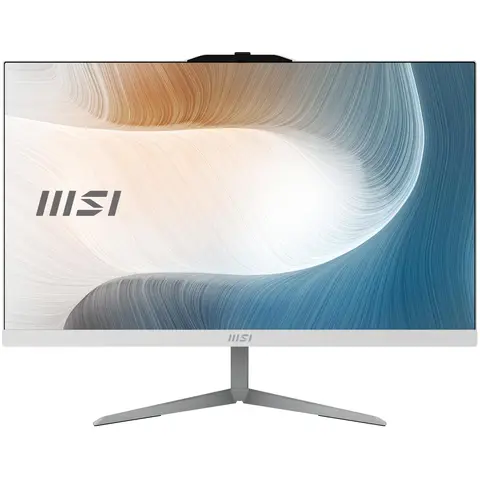 MSI Modern AM242 1M-1222EU All-in-One PC/workstation Intel Core 3 100U 60,5 cm (23.8") 1920 x 1080 Pixels Alles-in-één-pc 8 GB DDR5-SDRAM 256 GB SSD Windows 11 Pro Wi-Fi 6E (802.11ax) Wit