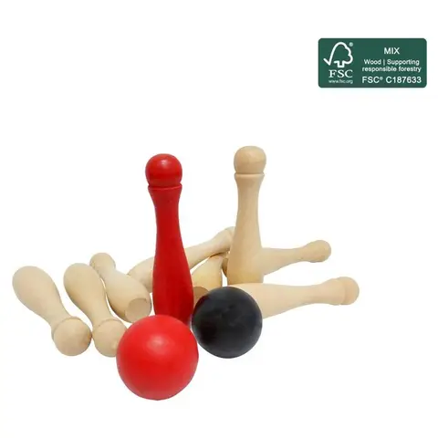 Outdoor Spiel Garten-Bowling inkl. Tragetasche FSC