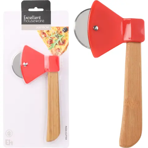 Pizzaschneider mit Bambusgriff