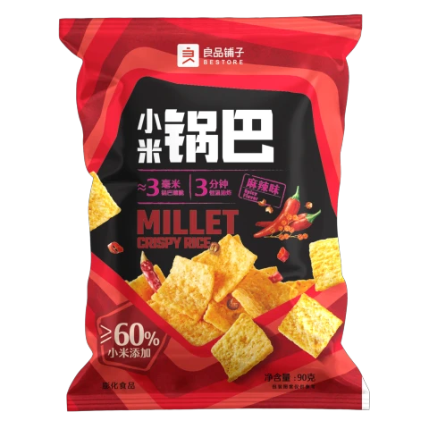 Bestore Xiaomi millet crisp hot & spicy flavor 90g/bag 良品铺子小米锅巴麻辣味90g/袋