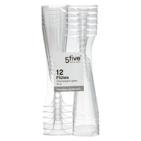 5Five Set of 12 Cocktail Champagne Glasses 15cl