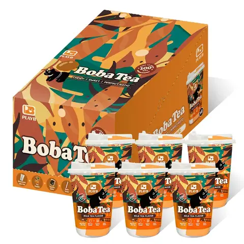 JENI PLAYB Bubble Tea Beker Klassieke Melkthee 6 bekers x 85 g