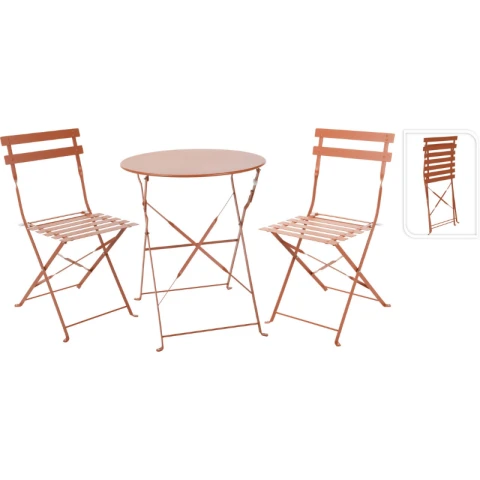 Ensemble de bistrot 3 pièces couleur terre