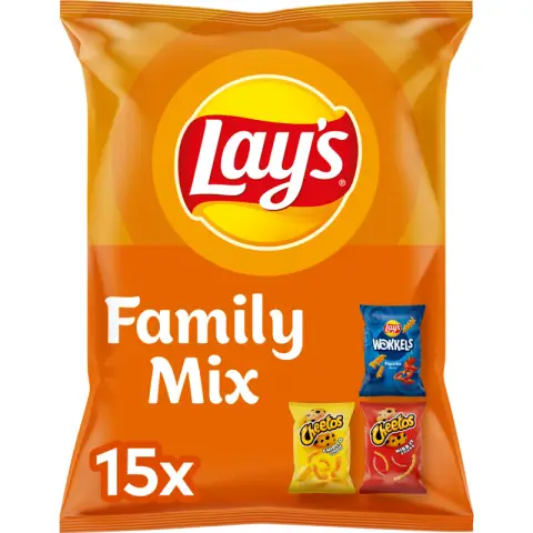 Lay's Family Mix Chips 15 uitdeelzakjes 3 smaken