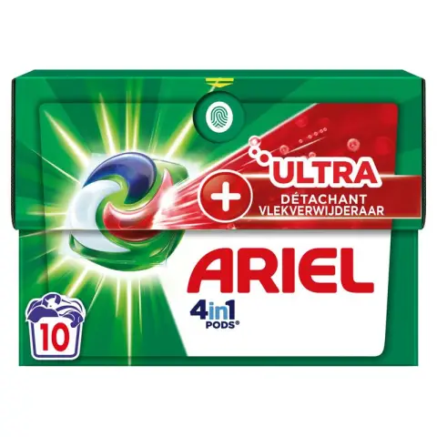 Ariel 4in1 PODS Laundry Capsules + Ultra Stain Remover 10 Washes Super Strong Stain Removal